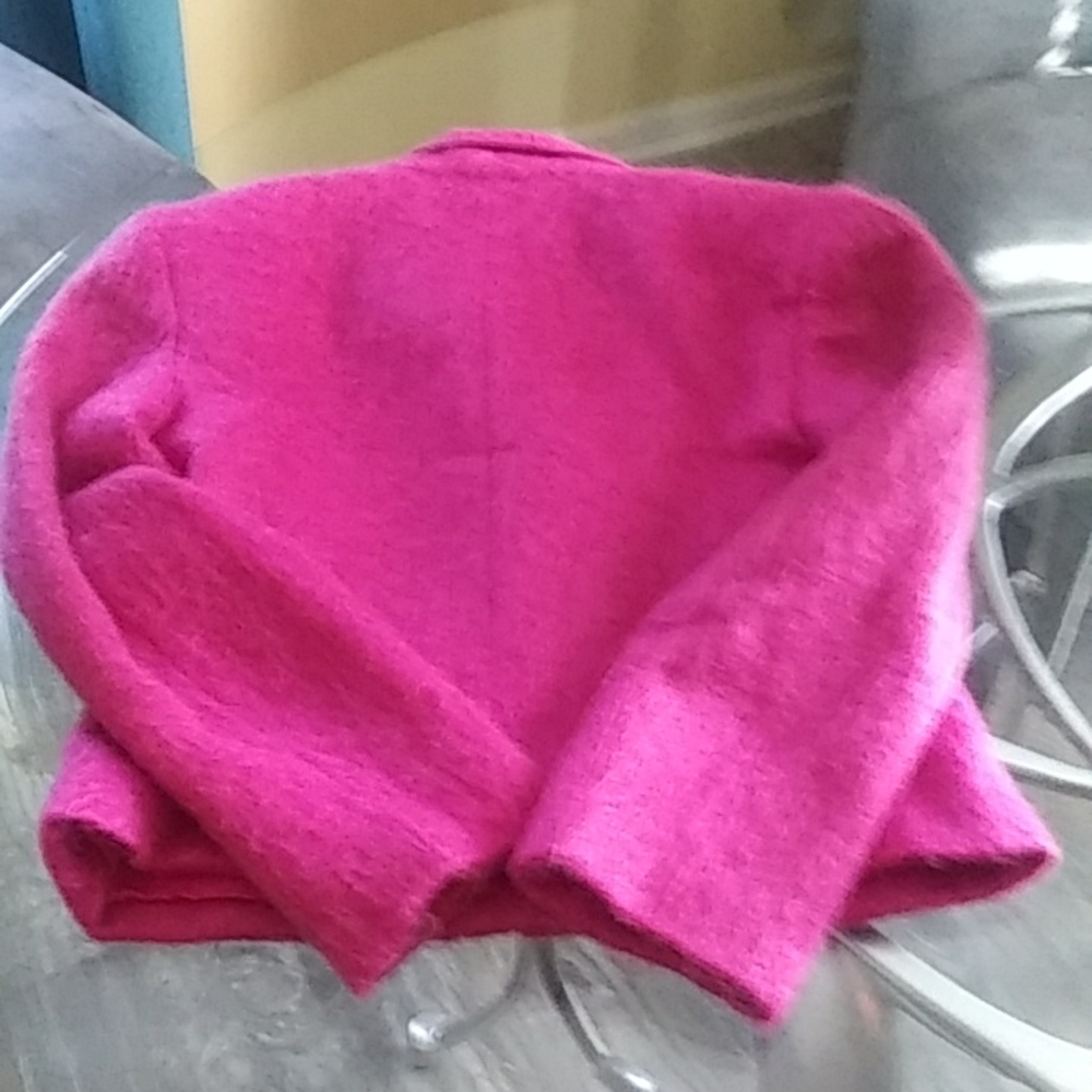 Abs ,Hot Pink ,Mohair,Blazer With Black Acrylic B… - image 2